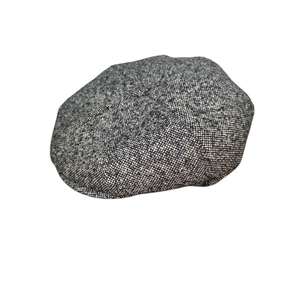 Vintage United Hatters Mens M 100% Wool Gray Tweed Newsboy Cap Made in USA